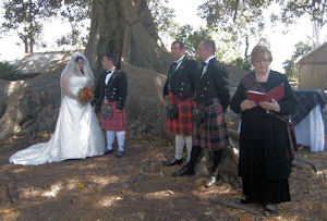At Glynis & Gary's wedding the
                    men wore the Prince Charlie Jacket